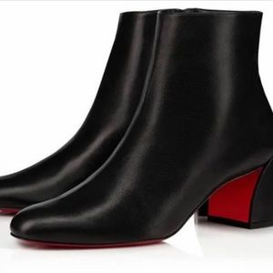 RED Bottoms Booties leather boot